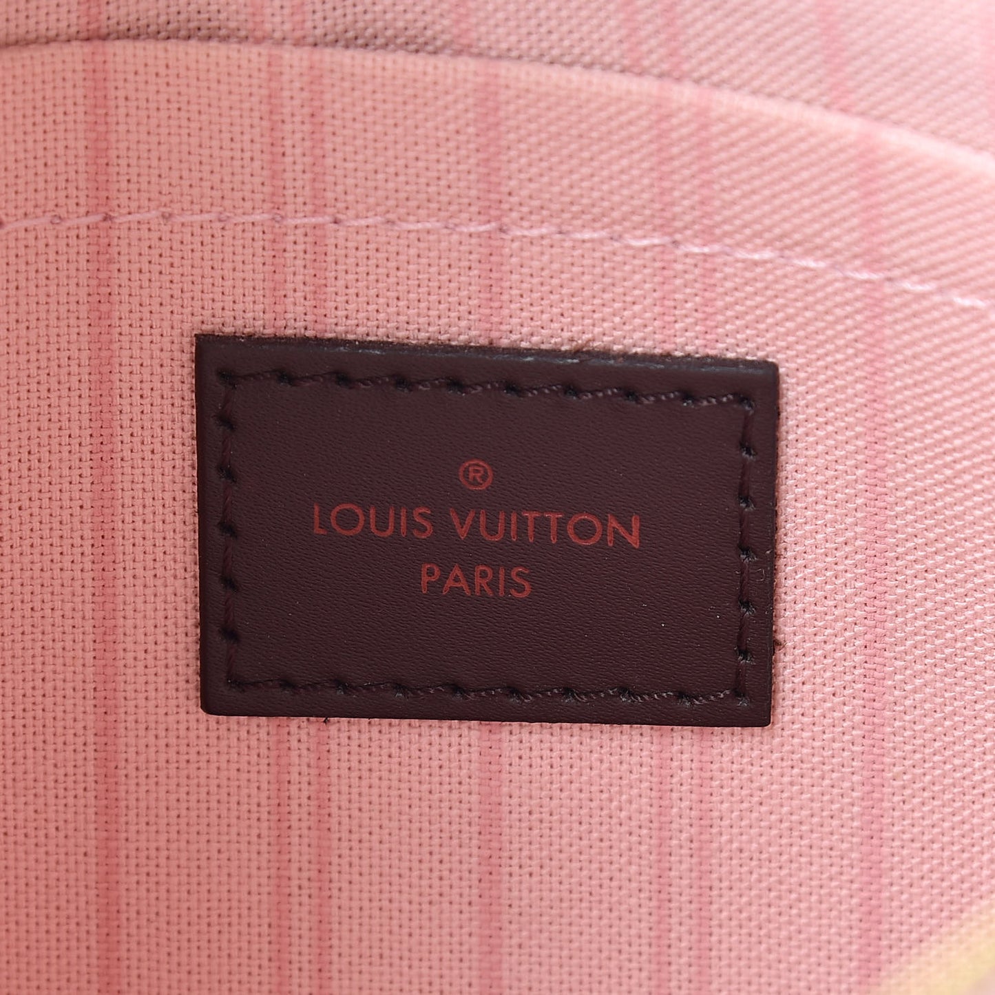 Damier Ebene Neverfull MM GM Pochette Rose Ballerine