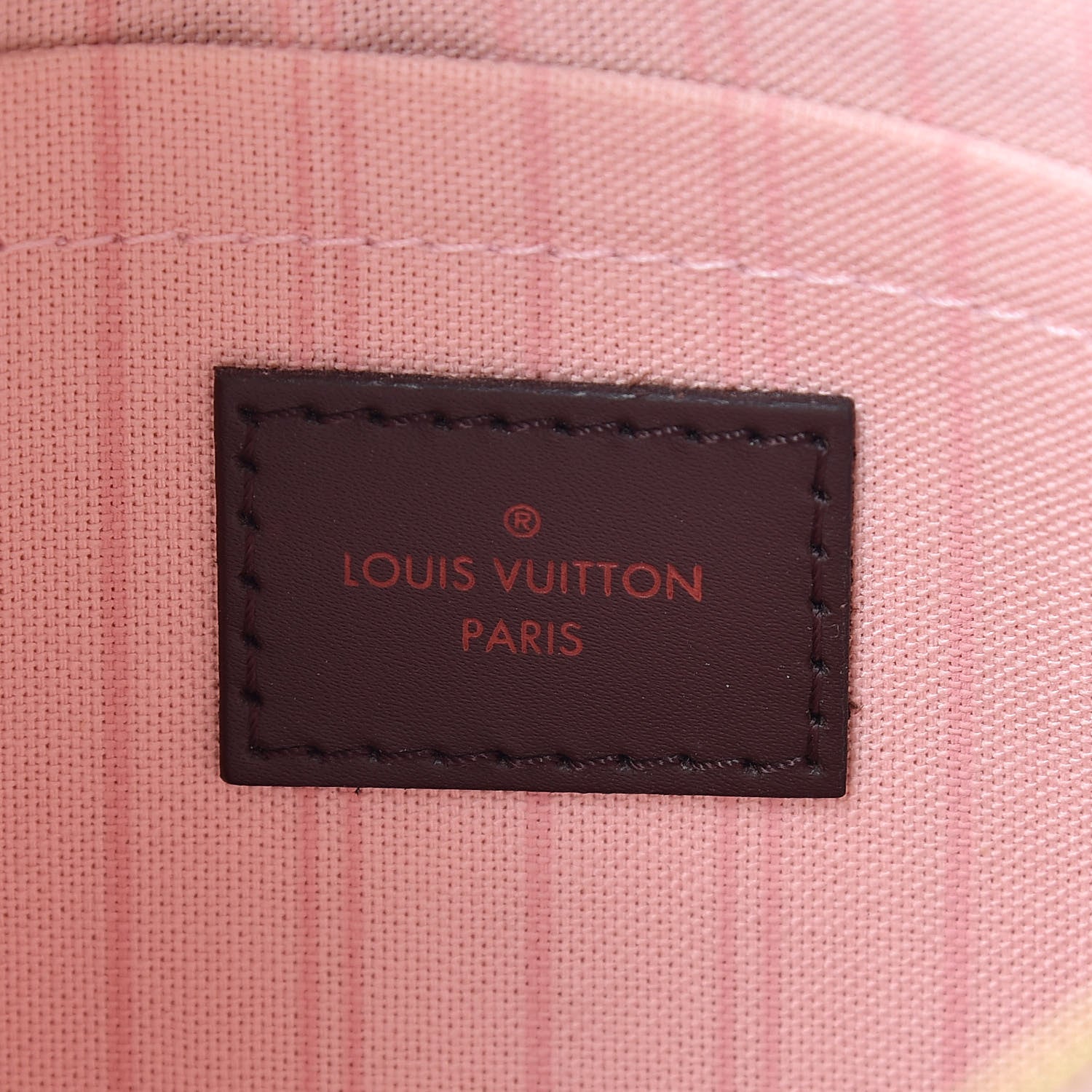 Louis Vuitton Damier Ebene Neverfull MM GM Pochette Rose Ballerine 6 of 12