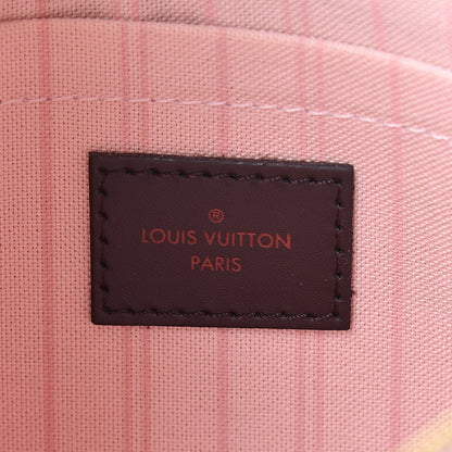 Louis Vuitton Damier Ebene Neverfull MM GM Pochette Rose Ballerine 6 of 12
