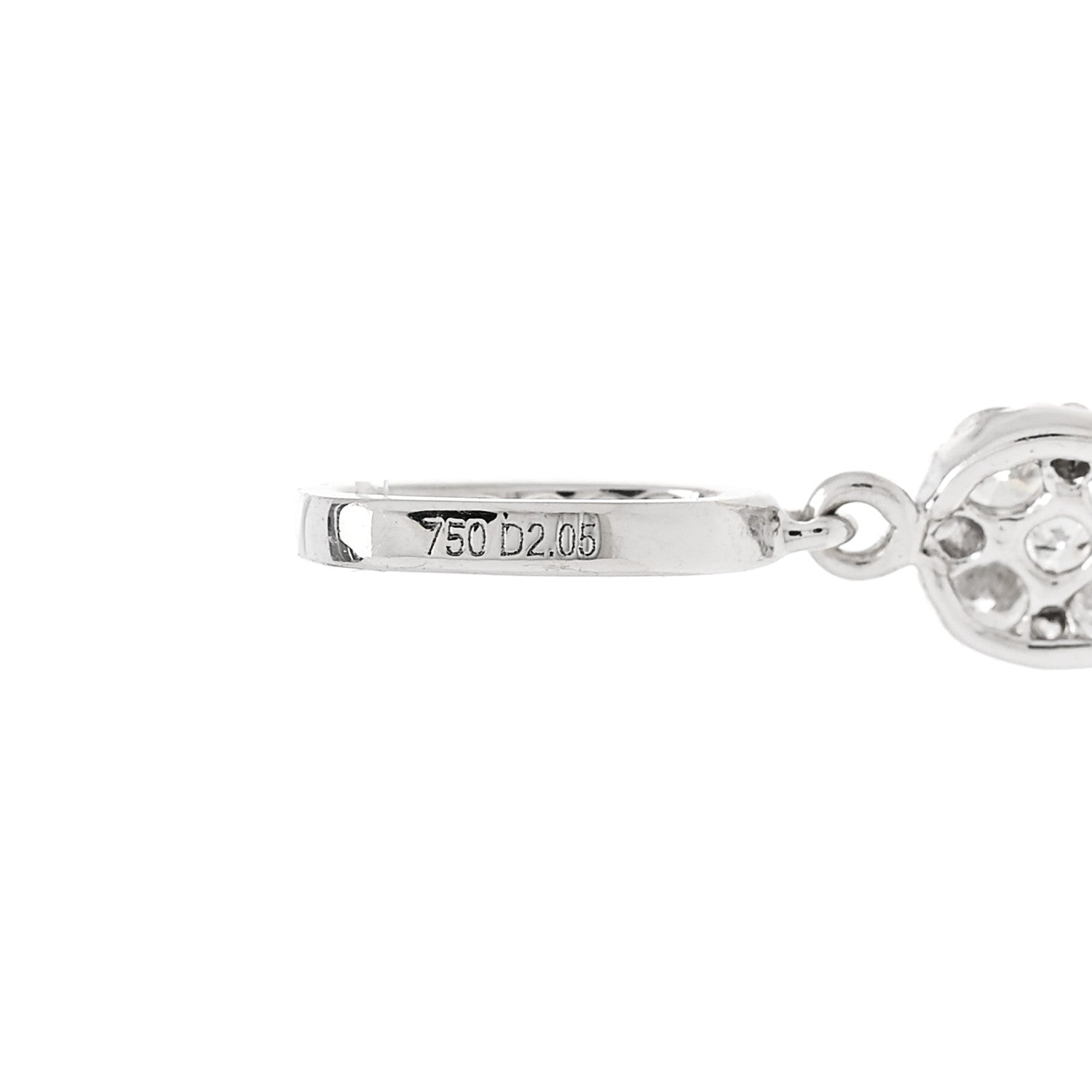 Parker & West by FASHIONPHILE 18K White Gold Diamond 1.76ctw Drop Pendant 5 of 5