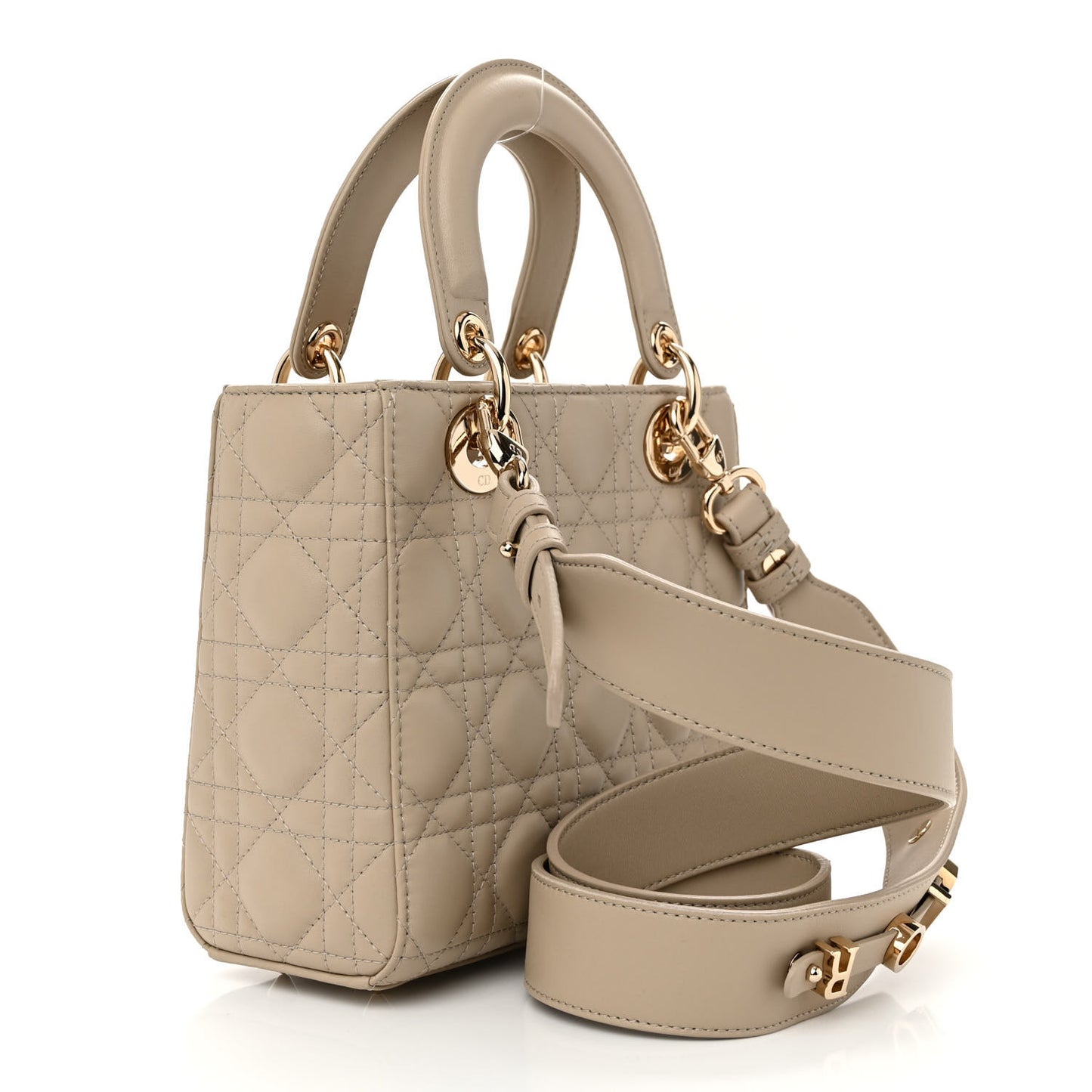 Lambskin Cannage Small My ABCDior Lady Dior Hazelnut