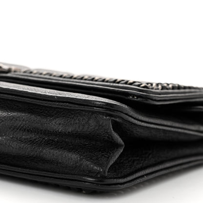 Chanel Calfskin Quilted Chain Around Boy Wallet On Chain WOC Black 21 of 21