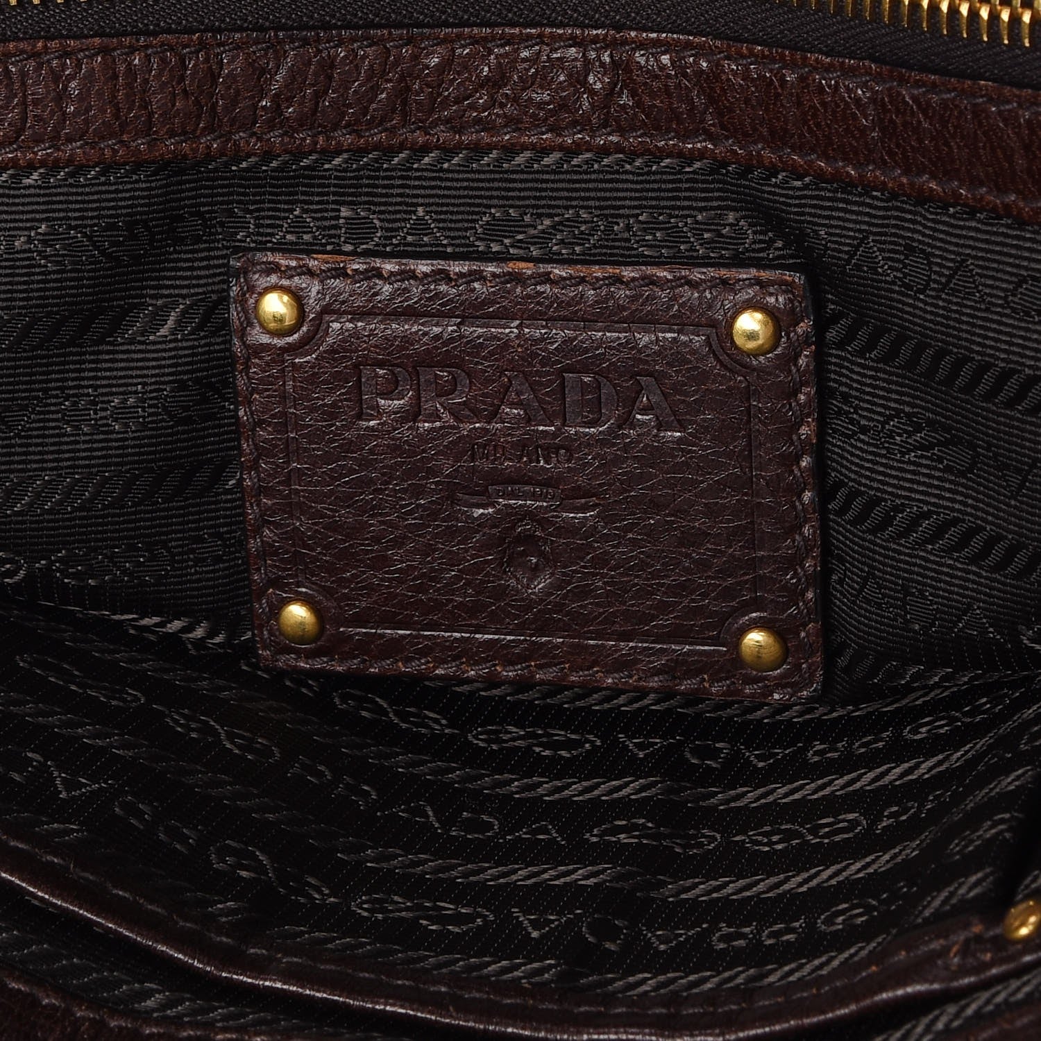 Prada Cervo Antik Shoulder Bag Cacao 6 of 9