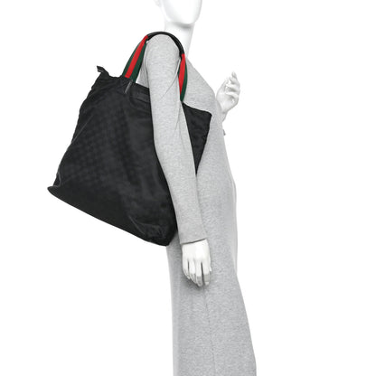 Gucci GG Monogram Large Web Handle Vertical Tote Black 2 of 14