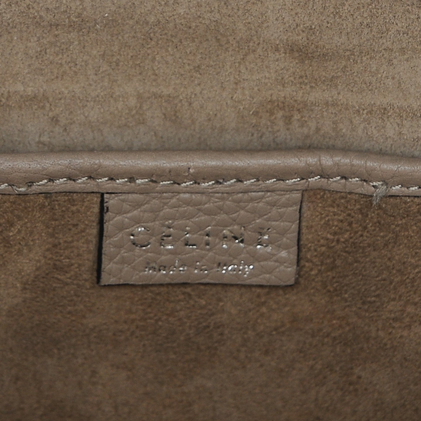 Drummed Calfskin Nano Luggage Dune