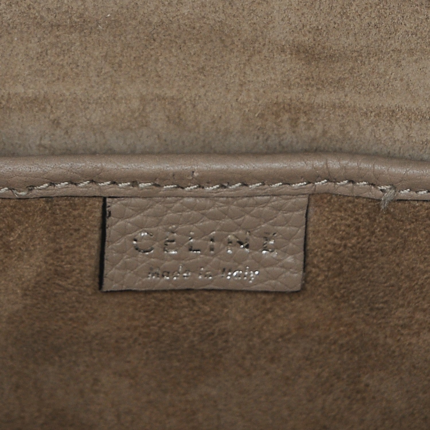 Celine Drummed Calfskin Nano Luggage Dune 6 of 6