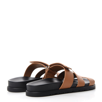 Hermes Calfskin Womens Chypre Sandals 36 Gold 4 of 9