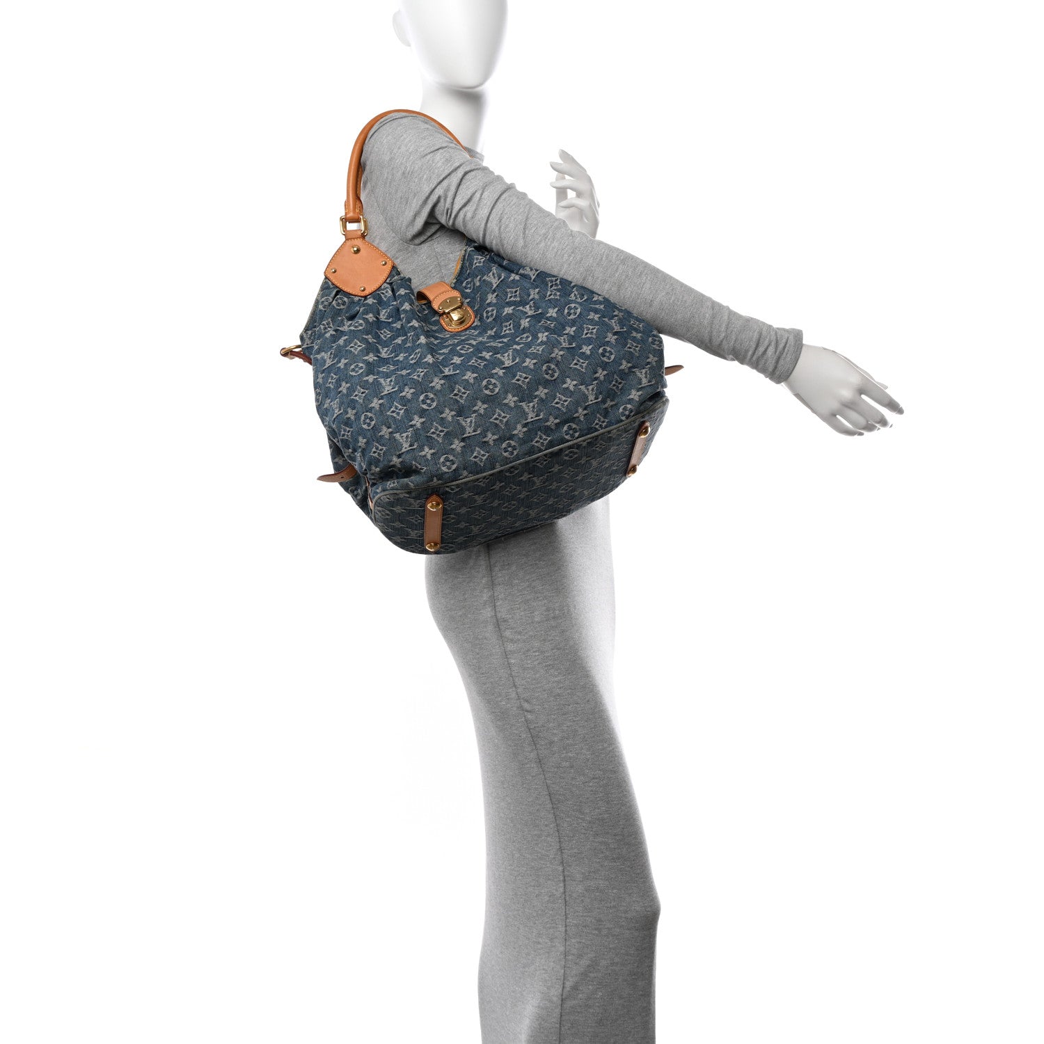 Louis Vuitton Denim Mahina XL Blue 2 of 12