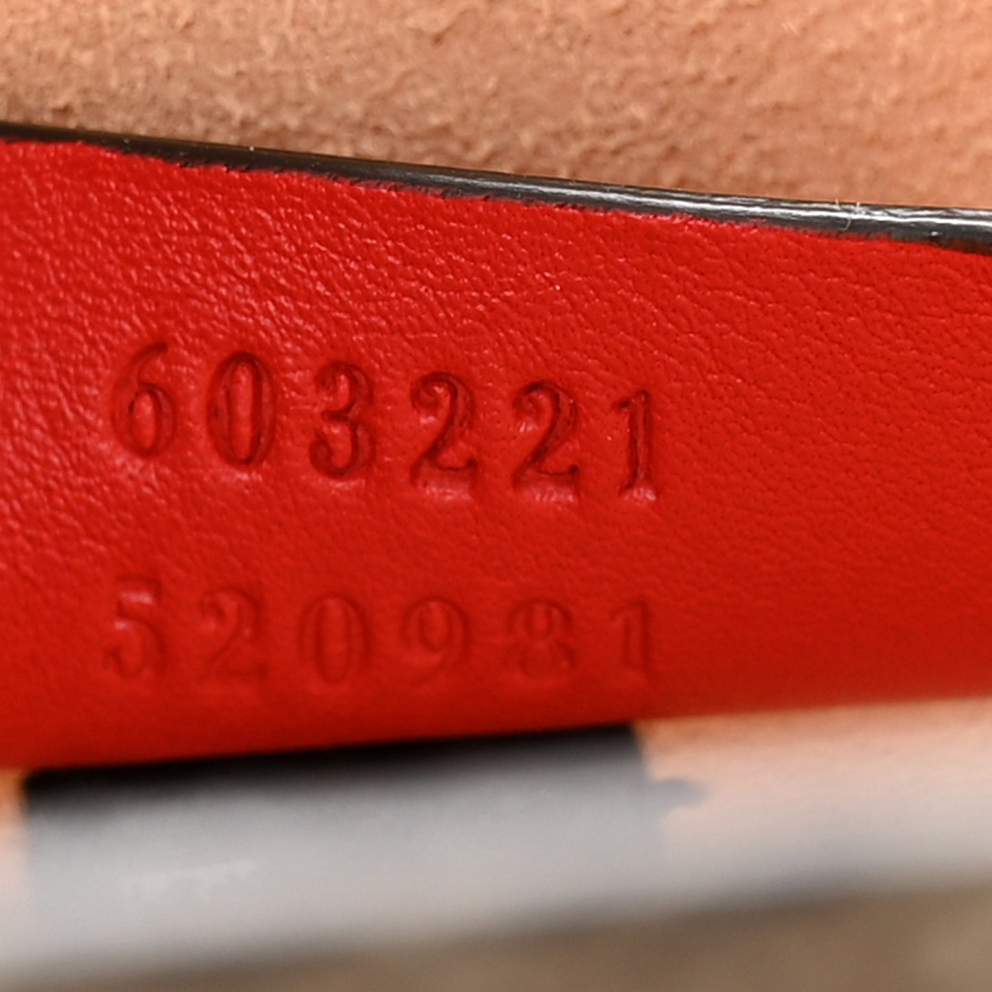 GG Supreme Monogram Apple Small Padlock Bamboo Shoulder Bag Beige Multicolor Lobster Red