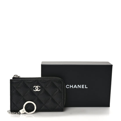 Chanel Caviar Quilted Zipped Key Holder Case Black 7 of 7