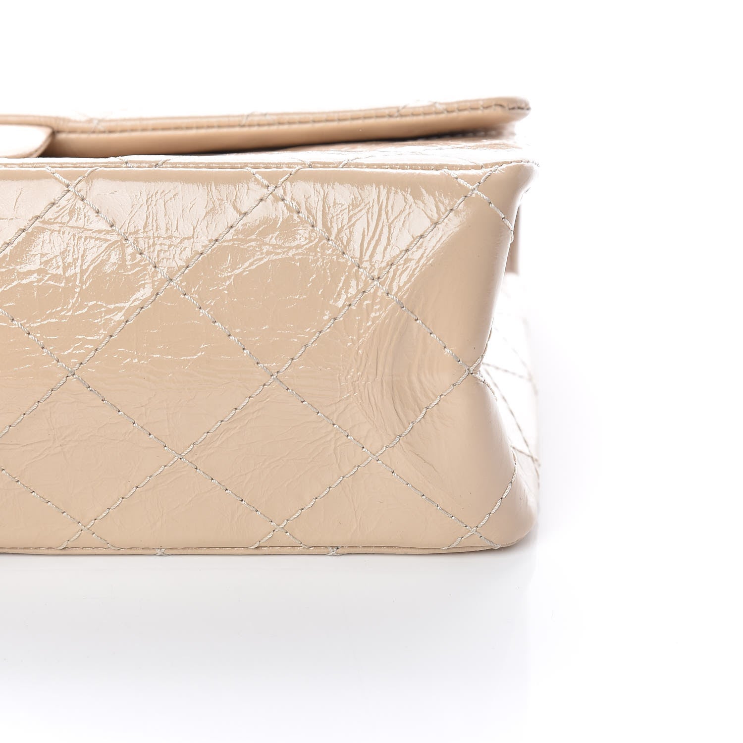 Chanel Distressed Patent Quilted 2.55 Reissue 226 Flap Beige 12 of 12