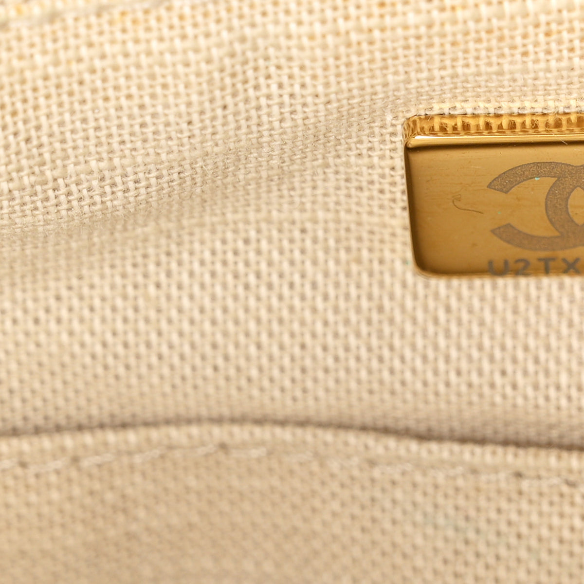 Mixed Fibers Small Deauville Tote Beige