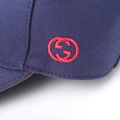 Gucci Cotton Web Baseball Hat L Navy 8 of 8