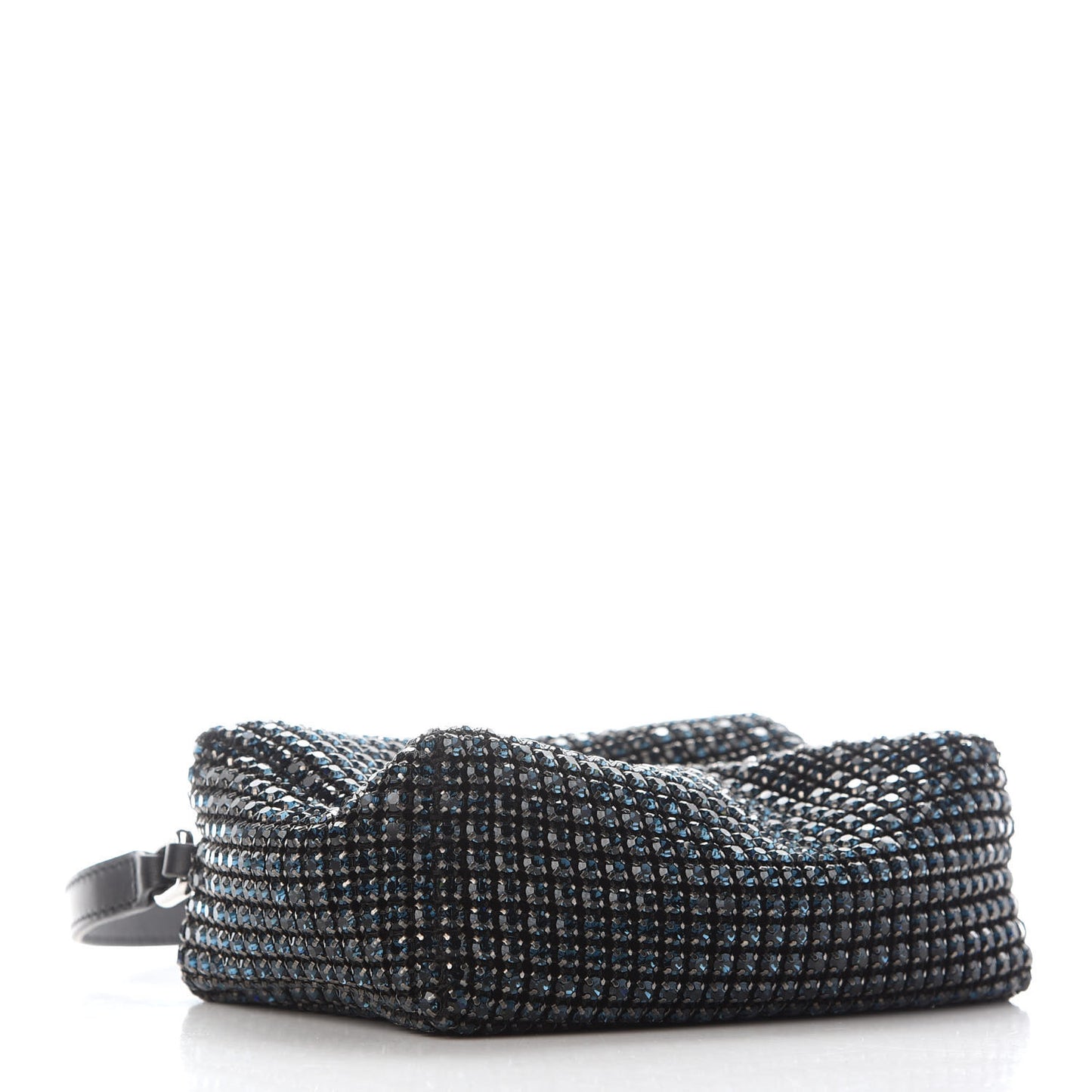 Mesh Crystal Rhinestone Mini Heiress Pouch Navy