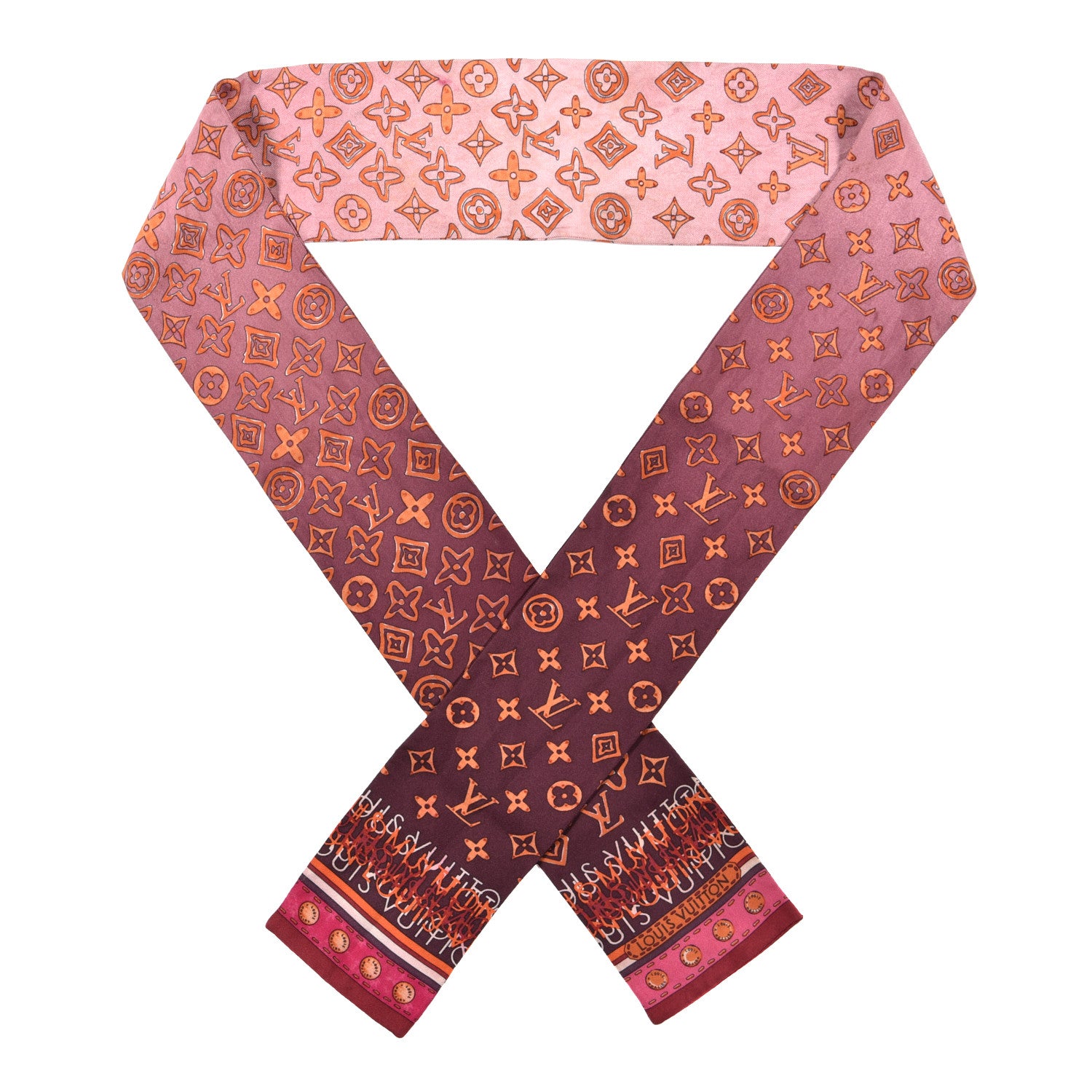 Louis Vuitton Silk Monogram Map Bandeau Orient 1 of 3