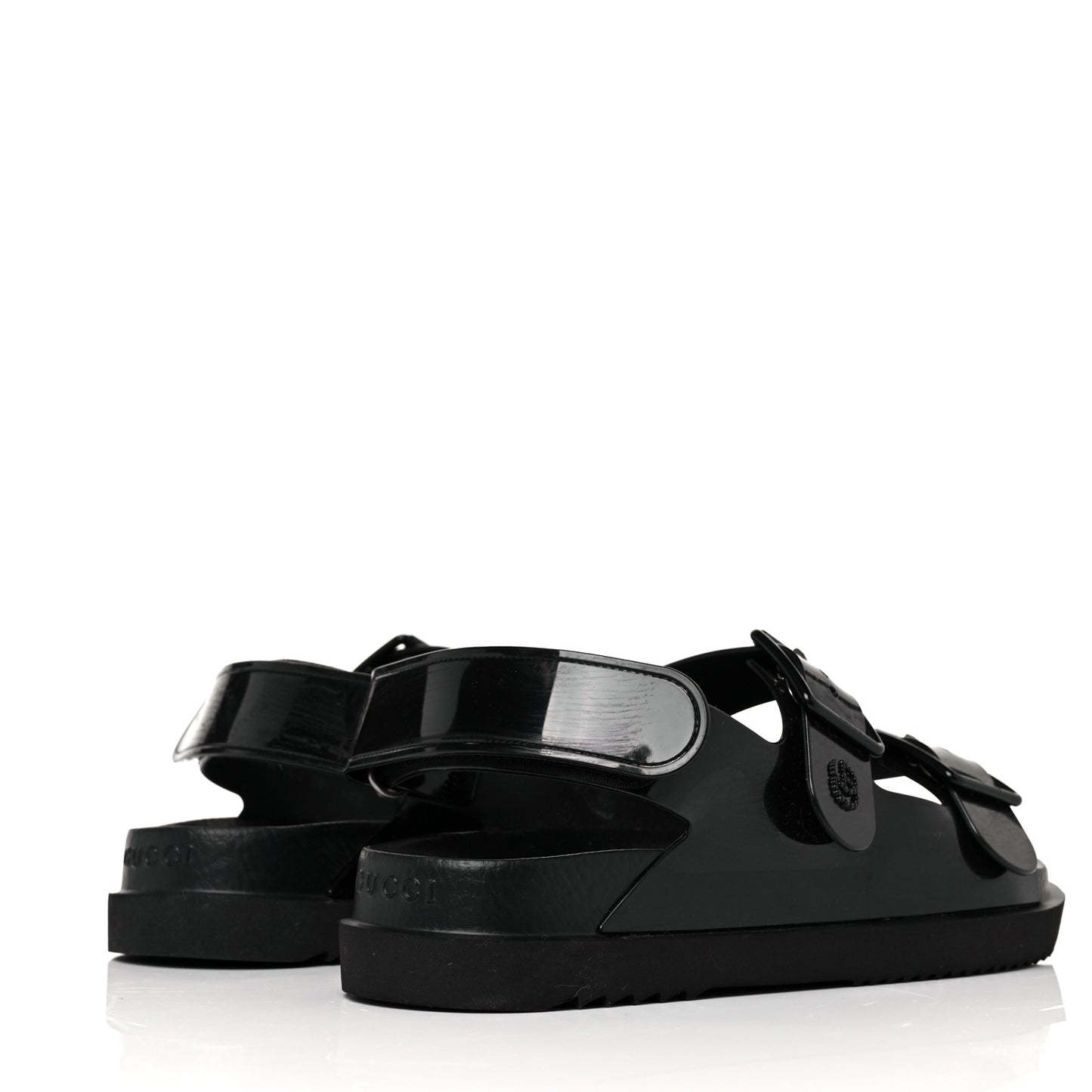 Rubber Mini Double G Womens Isla Dad Sandals 38 Black
