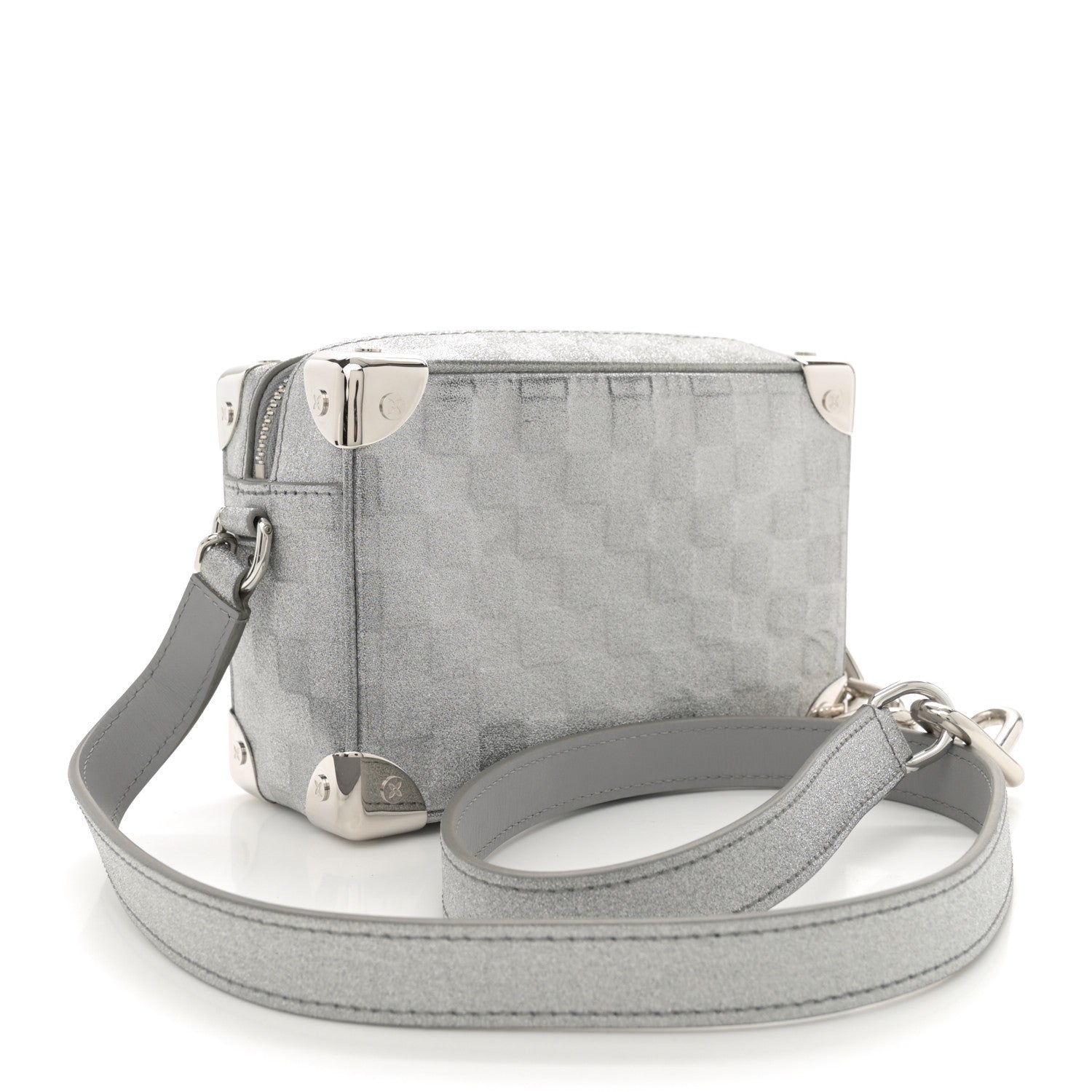 Louis Vuitton Damier Glitter Mini Soft Trunk Silver 3 of 9