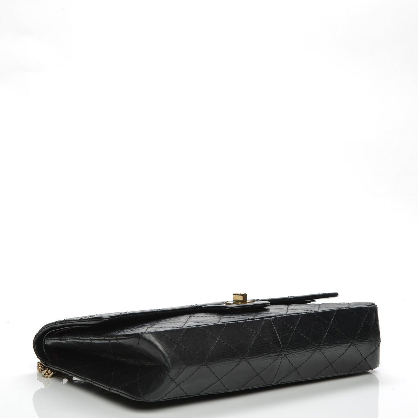 Aged Calfskin Quilted 50th Anniversary 2.55 Reissue 227 Flap Black