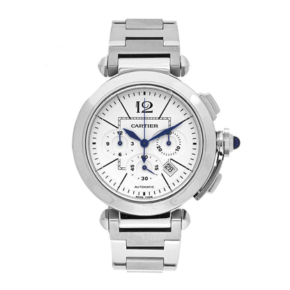 Cartier Stainless Steel 42mm Pasha C Chronograph Automatic Watch 1 of 4
