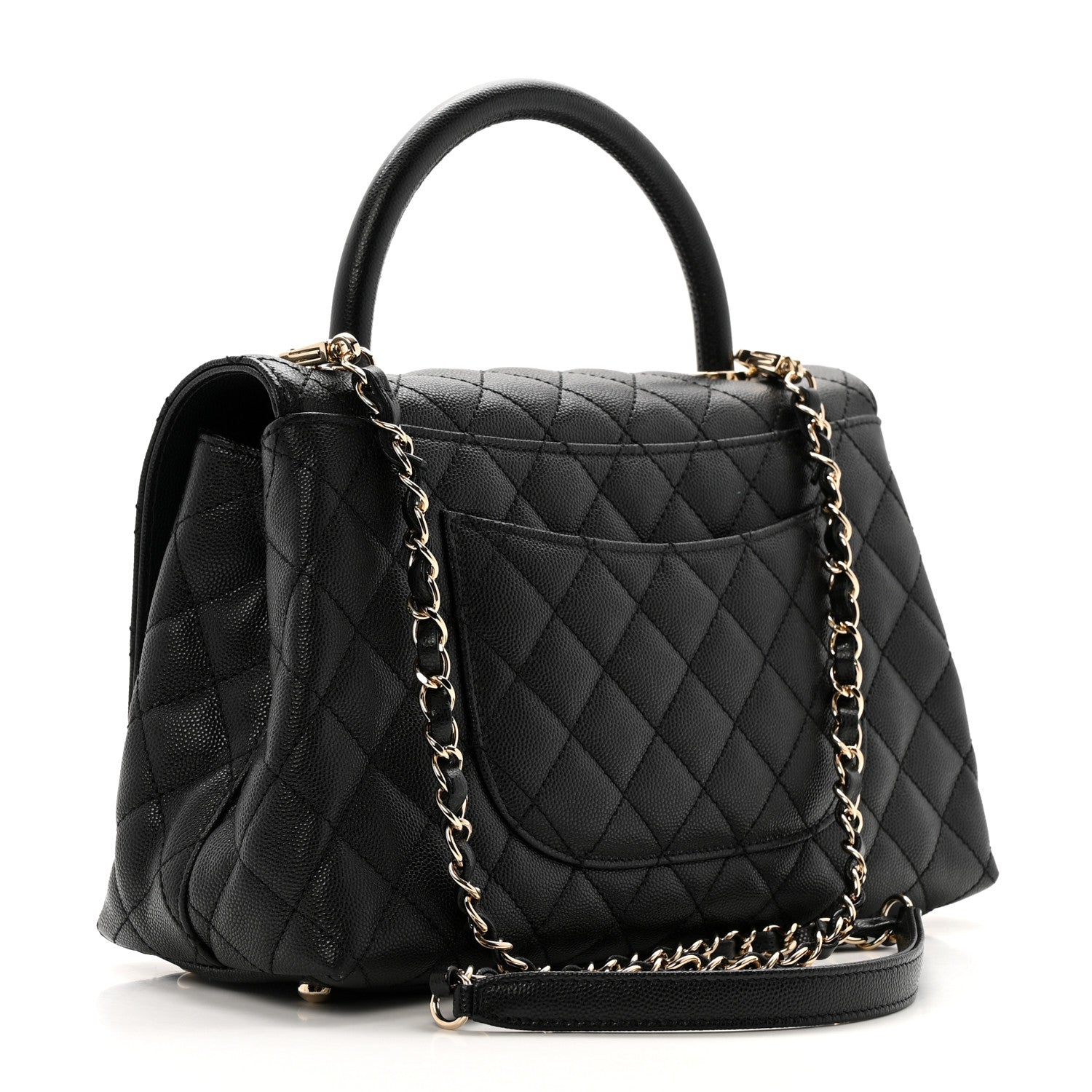 Chanel Caviar Quilted Small Coco Chain Handle Flap Black 3 of 10