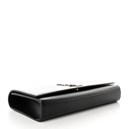 Saint Laurent Grain De Poudre Monogram Cassandre Clutch Black 4 of 9