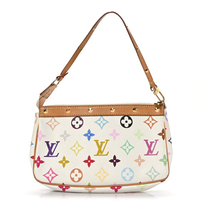 Louis Vuitton Monogram Multicolor Pochette Accessories White 1 of 9