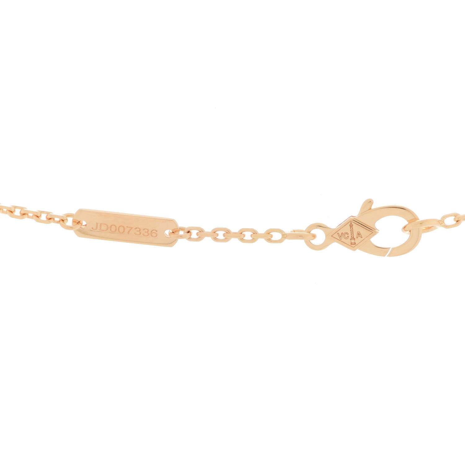 Van Cleef & Arpels 18K Yellow Gold Mother of Pearl Vintage Alhambra Pendant Necklace 5 of 7