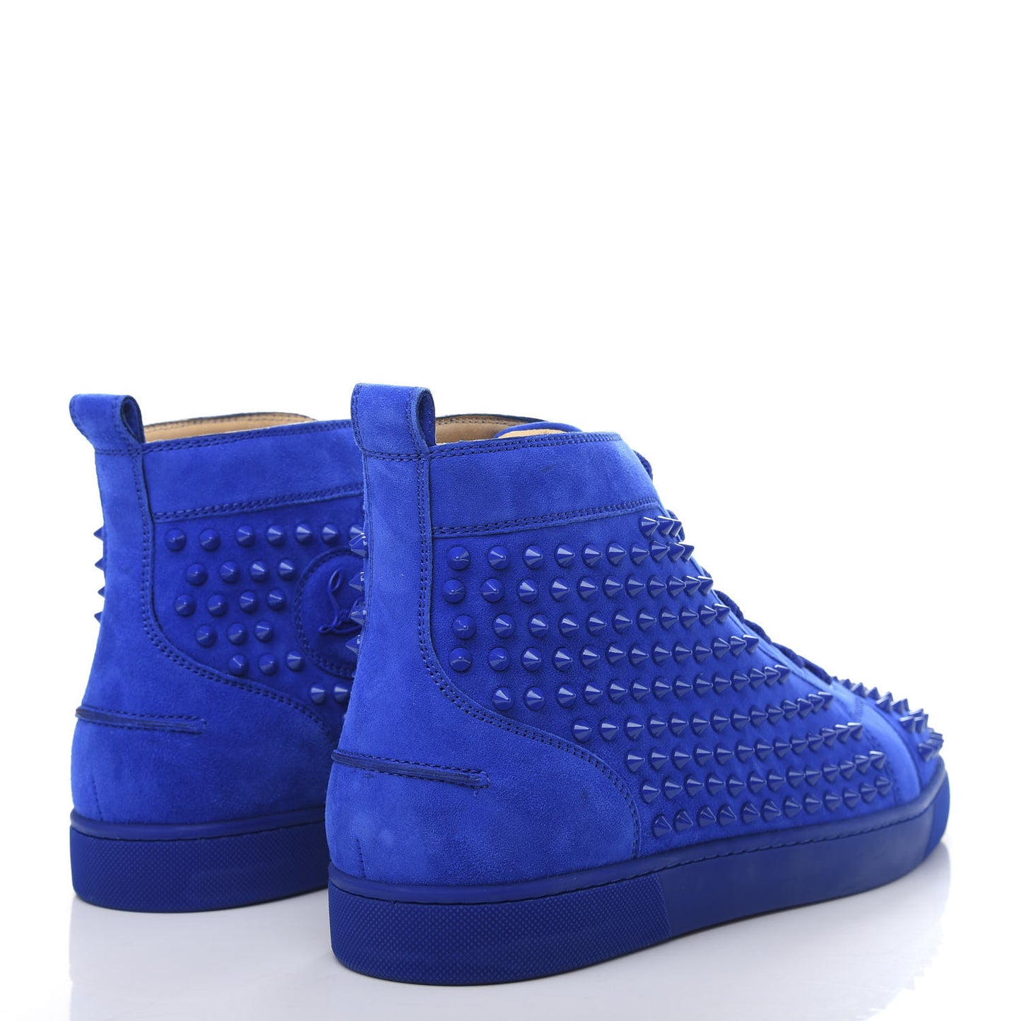 Suede Mens Louis Spikes Flat Sneakers 45 Electric
