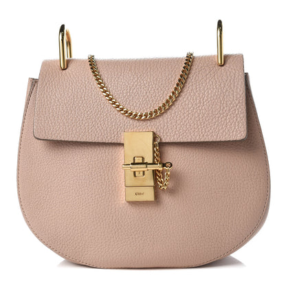 Chloe Grained Lambskin Drew Shoulder Bag Cement Pink 1 of 7