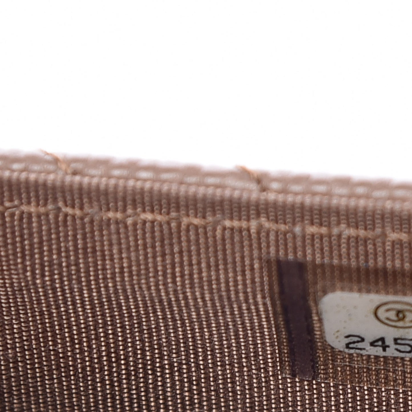 Caviar Chevron Quilted Boy Card Holder Wallet Dark Beige