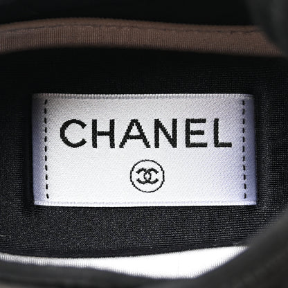 Chanel Velvet Calfskin Mixed Fibers CC Sneakers 36.5 Black 9 of 14
