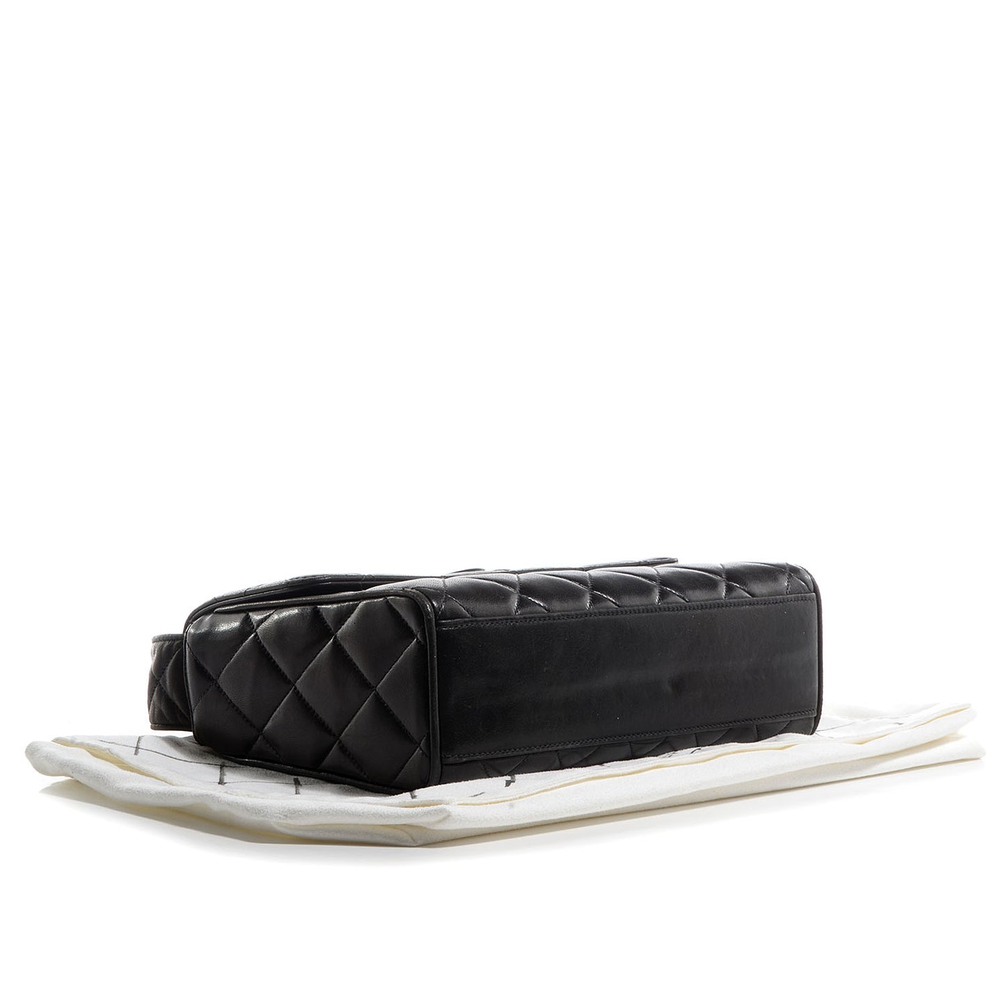 Lambskin Shoulder Flap Bag Black