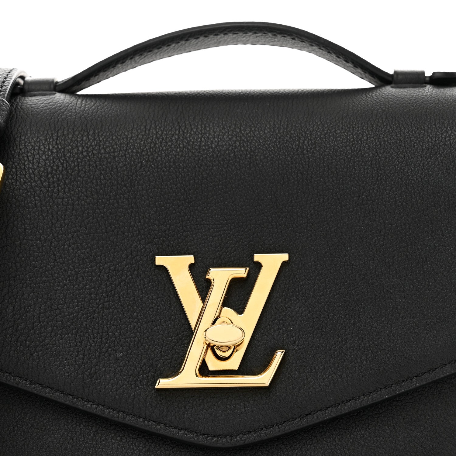 Louis Vuitton Grained Calfskin Lockme Oxford Black 5 of 12
