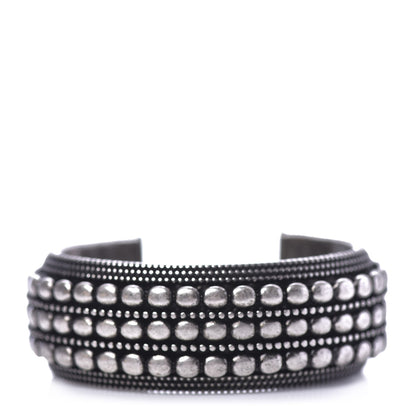 Saint Laurent Brass Marrakech Motif Bracelet Silver 1 of 4