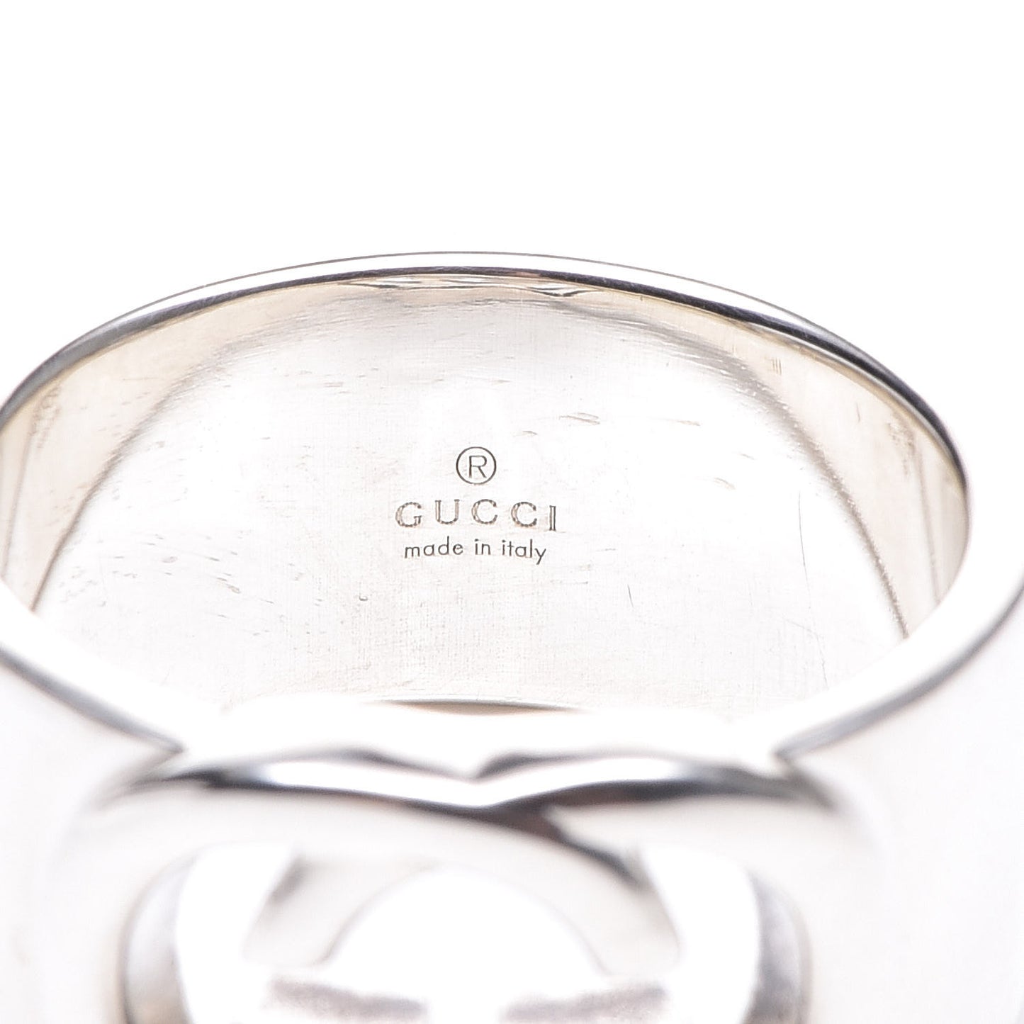Sterling Silver Interlocking G Band Ring 54 7
