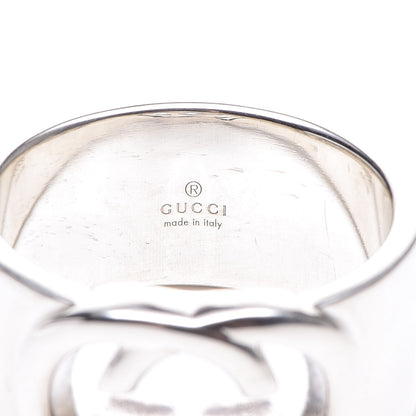 Gucci Sterling Silver Interlocking G Band Ring 54 7 4 of 4