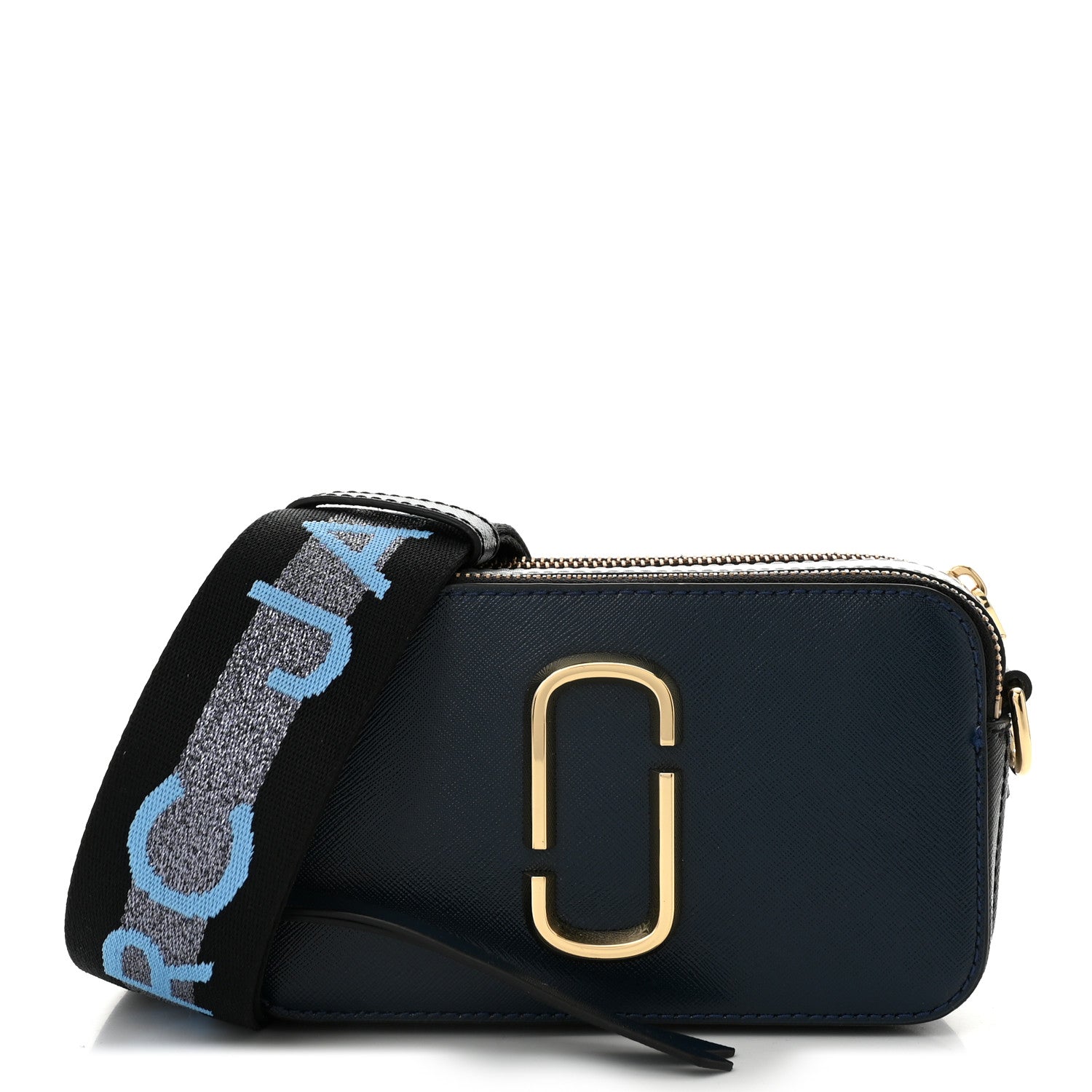 Marc Jacobs Metallic Saffiano Glitter Small Snapshot Camera Bag Blue Sea 1 of 13