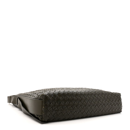Bottega Veneta Deerskin Intrecciato Medium Traveler Hobo Kaki 4 of 10