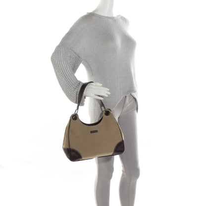 Gucci Guccissima Trim Canvas Colbert Hobo Black 2 of 7