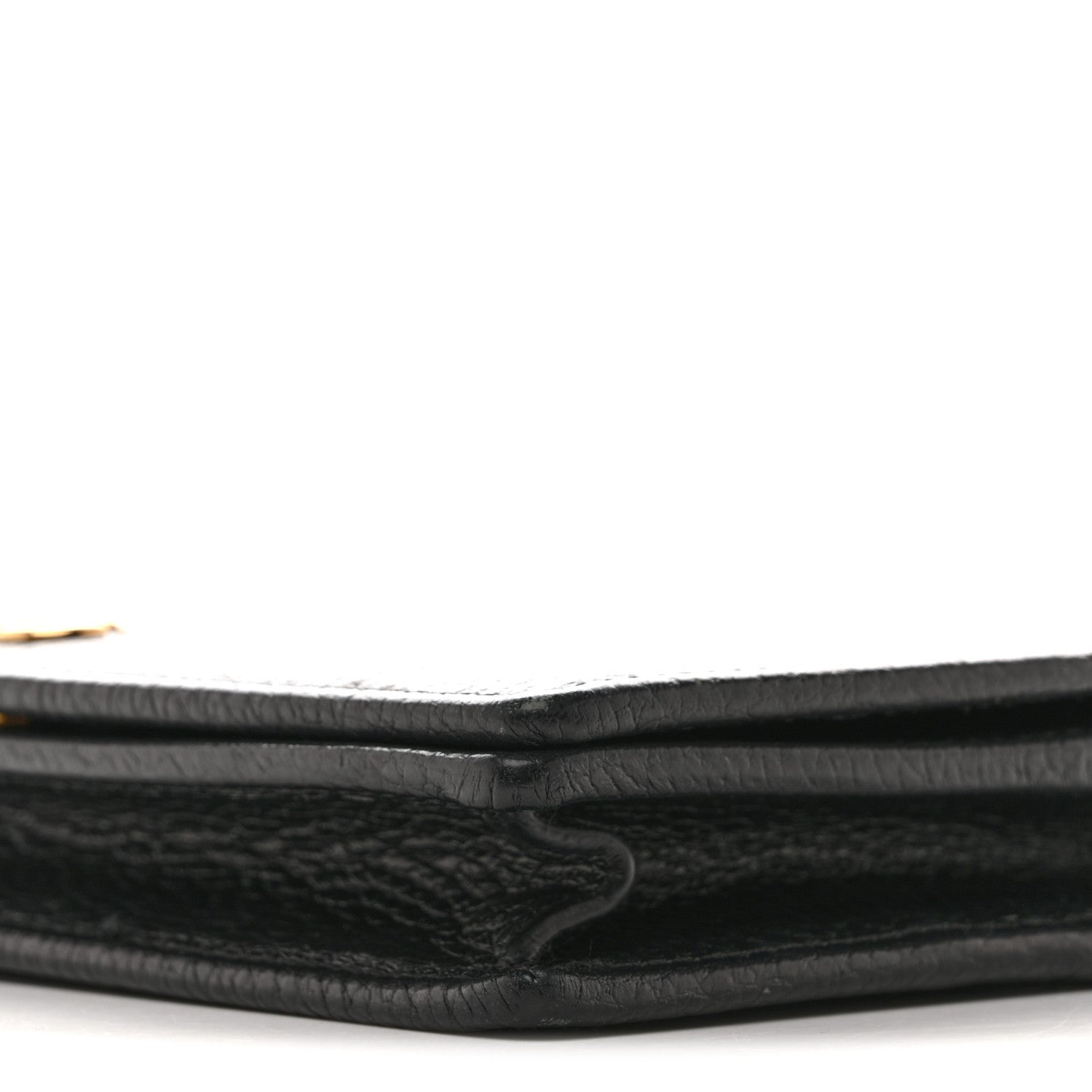 Gucci Dollar Calfskin Mini GG Marmont Chain Wallet Black 9 of 14