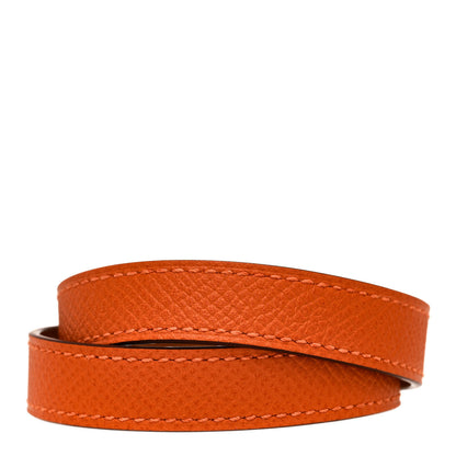 Hermes Epsom Kelly Double Tour Bracelet M Orange 3 of 6