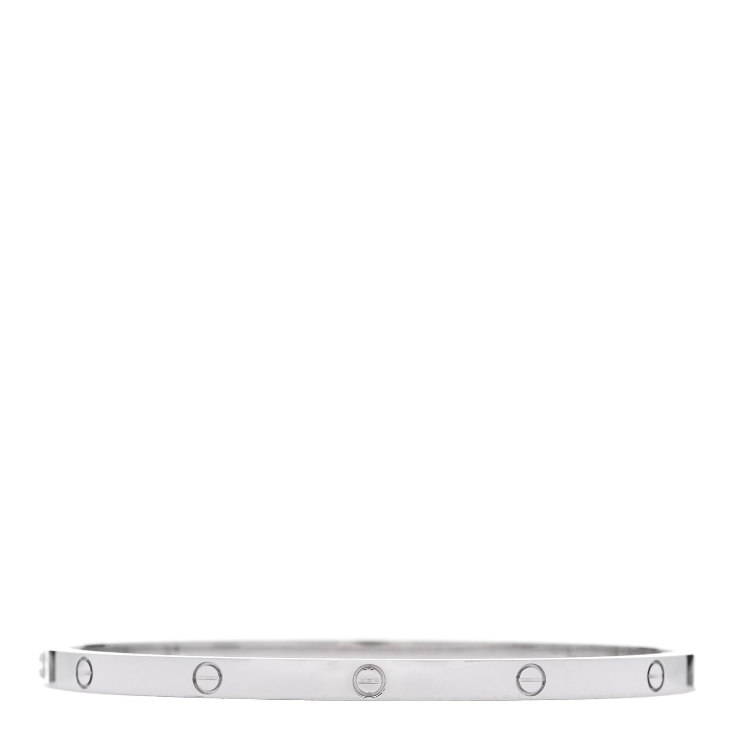 18K White Gold Small LOVE Bracelet 17