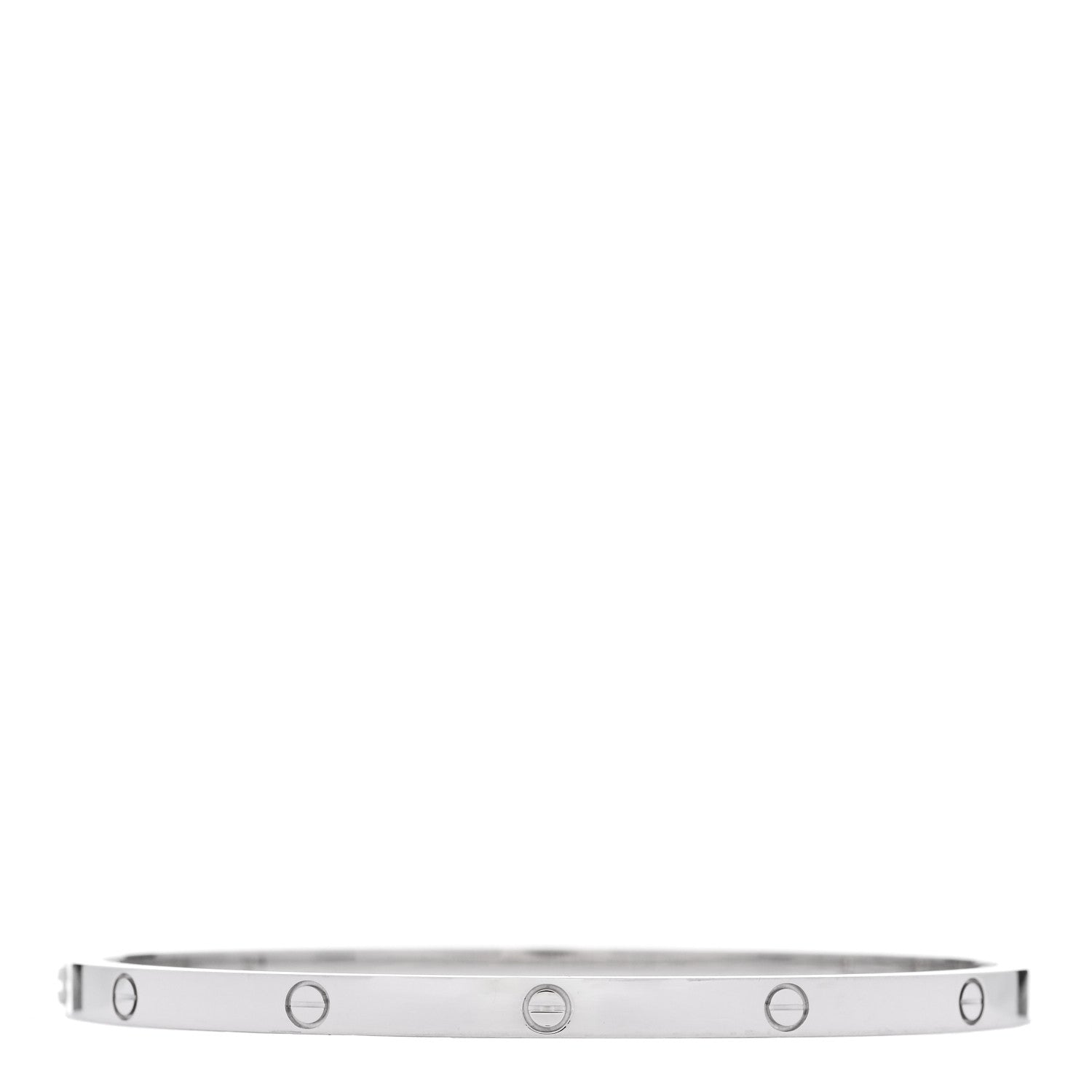 Cartier 18K White Gold Small LOVE Bracelet 17 2 of 7