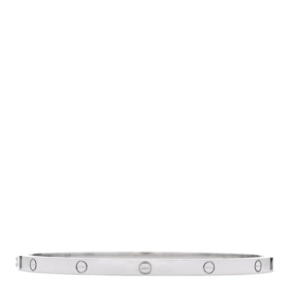 Cartier 18K White Gold Small LOVE Bracelet 17 2 of 7