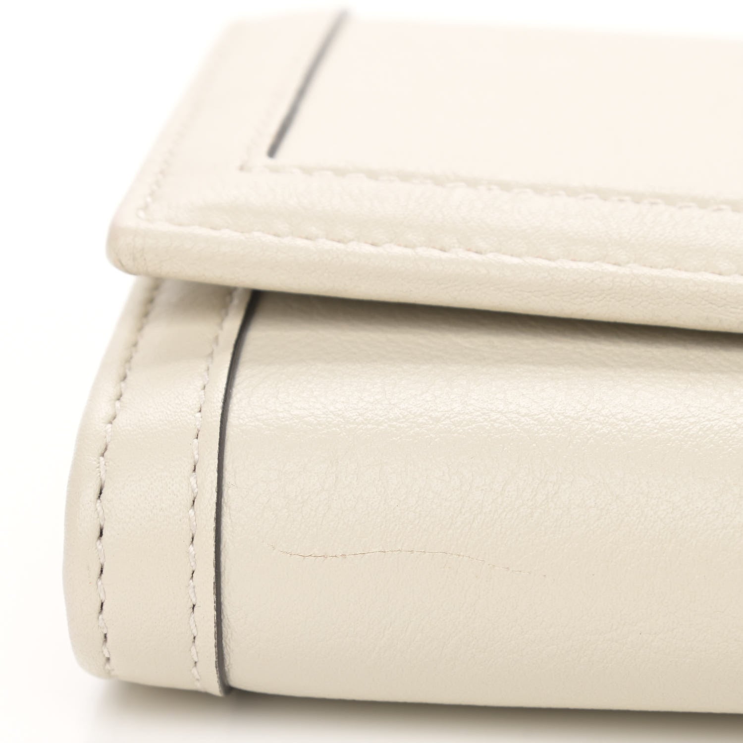 Gucci Wonka Grain Calfskin Diana Chain Wallet Mystic White 11 of 12