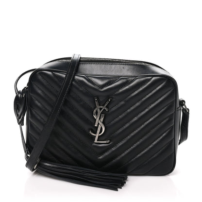 Saint Laurent Calfskin Matelasse Monogram Lou Camera Bag Black 1 of 10