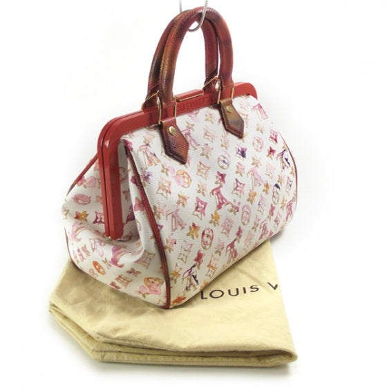 Louis Vuitton Watercolor Aquarelle Frame Speedy White 3 of 8