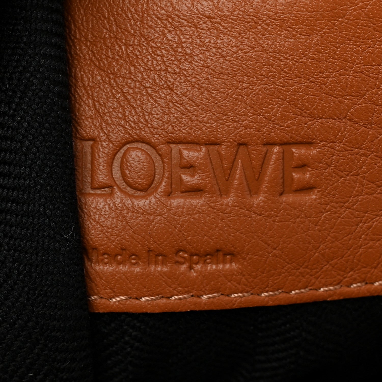 Loewe Calfskin Denim Small Hammock Shoulder Bag Blue Tan 6 of 12