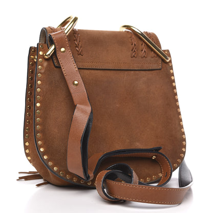 Chloe Suede Calfskin Braided Mini Hudson Shoulder Bag Caramel 3 of 15