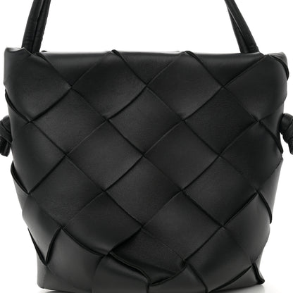 Bottega Veneta Nappa Maxi Intrecciato Clasp Bucket Bag Black 7 of 10